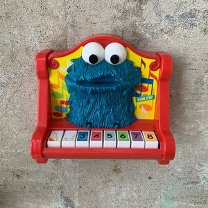 Vintage Cookie Monster Musical Toy Piano